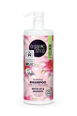 ORGANIC SHOP Шампунь для фарбованого волосся Сяйво Водна лілія і Амарант 1000мл