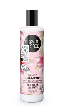 ORGANIC SHOP Шампунь для фарбованого волосся Сяйво Водна лілія і Амарант 280мл