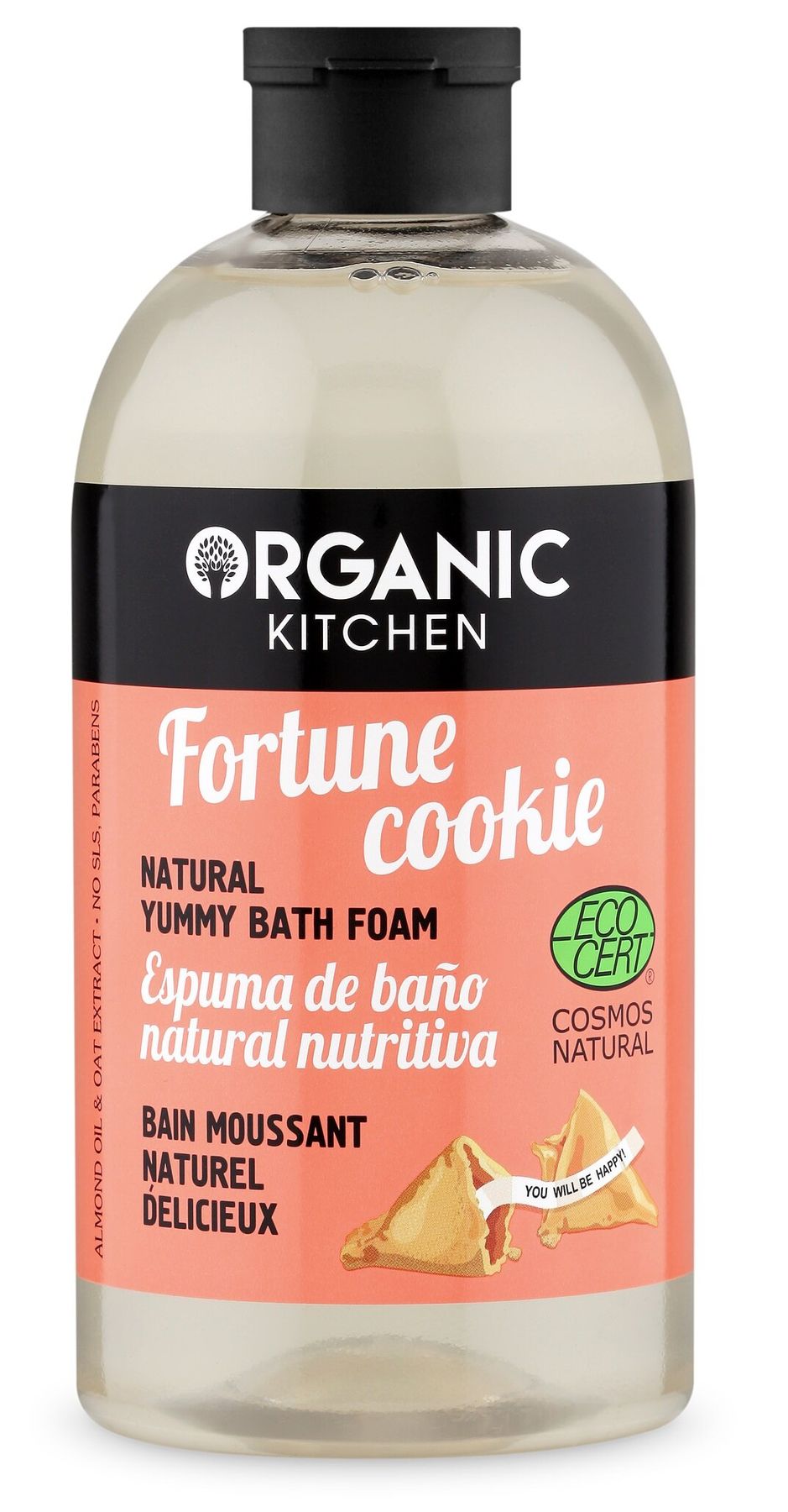Organic Kitchen Пена для ванны Натуральная вкусная "Fortune cookie" 500мл