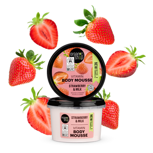 ORGANIC SHOP Мус для тіла "STRAWBERRY & MILK" (колишній Суничний йогурт) 250мл
