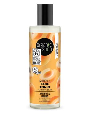 ORGANIC SHOP Тонік для обличчя для сухої шкіри Абрикос і Манго 150мл