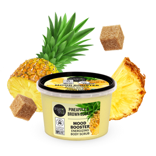 ORGANIC SHOP Скраб для тіла Енергетичний Ананас та Коричневий цукор 250мл