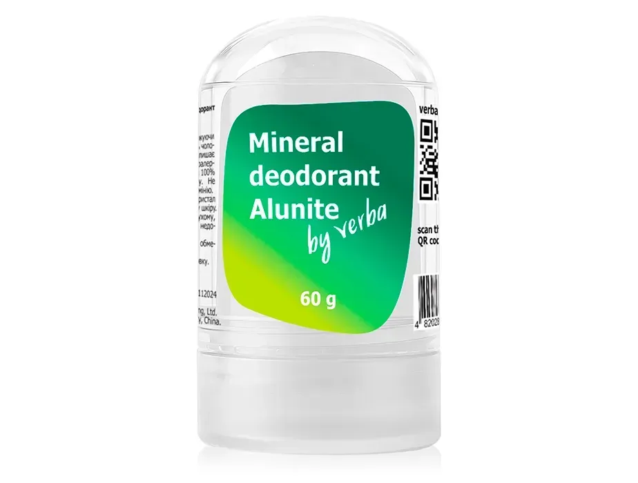 Дезодорант для тіла Натуральний Алуніт Verba Mineral Deodorant Alunite, 60 г