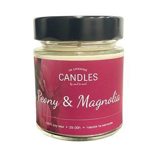 CANDLES IN UA Аромаcвічка PEONY & MAGNOLIA (півонії і магнолія) 120г