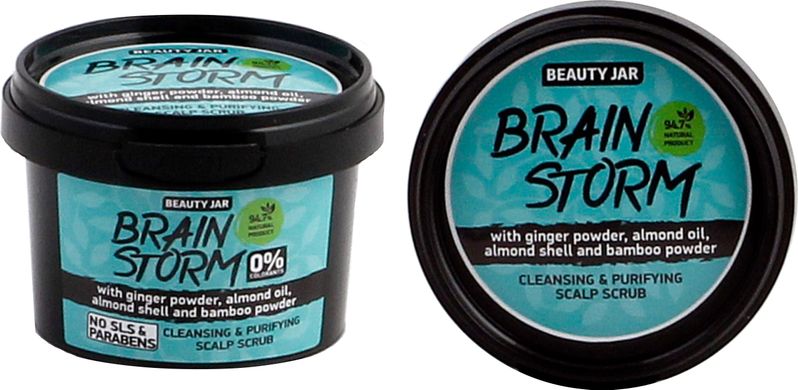 Beauty Jar Скраб-шампунь очищуючий для шкіри голови "BRAINSTORM" 100мл