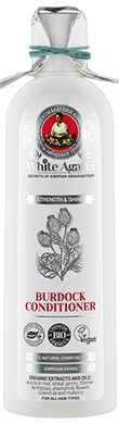White Agafia Бальзам для волосся "Зміцнення та блиск" реп'яховий 280мл