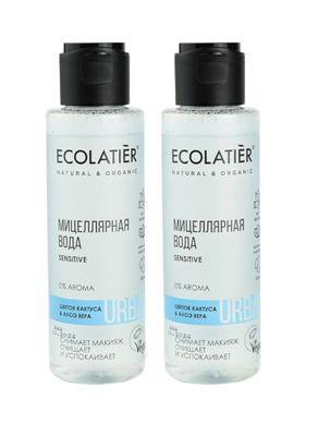 Ecolatier URBAN Мицеллярная вода для снятия макияжа для чувствительной кожи Цветок кактуса и Алоэ вера 100мл