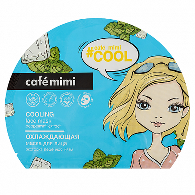 Cafe mimi Маска для обличчя Охолоджуюча тканинна 22гр