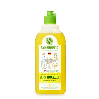 SYNERGETIC Средство биоразлагаемое для мытья посуды, детских игрушек с ароматом лимона 500мл