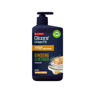 Dicora Urban Fit Гель для душу Енергізуючий Детокс Ветивер та женьшень 825мл
