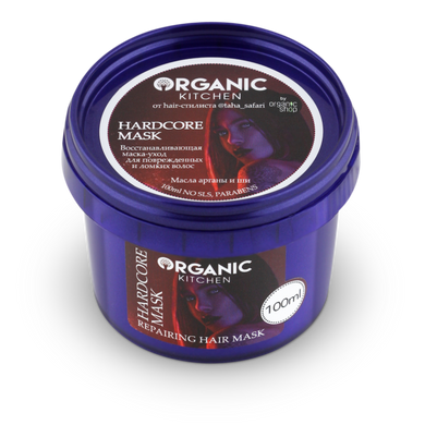 Organic Kitchen БЛОГЕРЫ Маска-уход для поврежденных волос HARDCORE MASK от @taha_safar 100мл