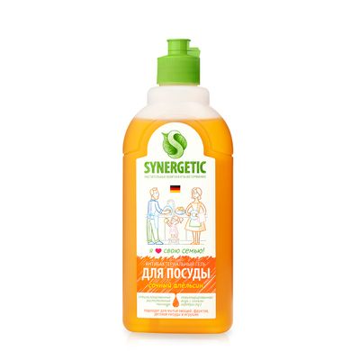 SYNERGETIC Средство биоразлагаемое для мытья посуды, детских игрушек с ароматом апельсина 500мл