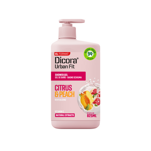 Dicora Urban Fit Гель для душу Живильний з вітаміном С Цитрус та персик 825мл