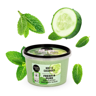 ORGANIC SHOP Скраб для тіла сольовий Відлущуючий М'ята та Огірок 250мл