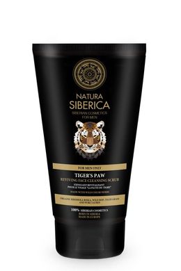 Natura Siberica MEN Восстанавливающий скраб для очищения лица "Лапа тигра" 150мл