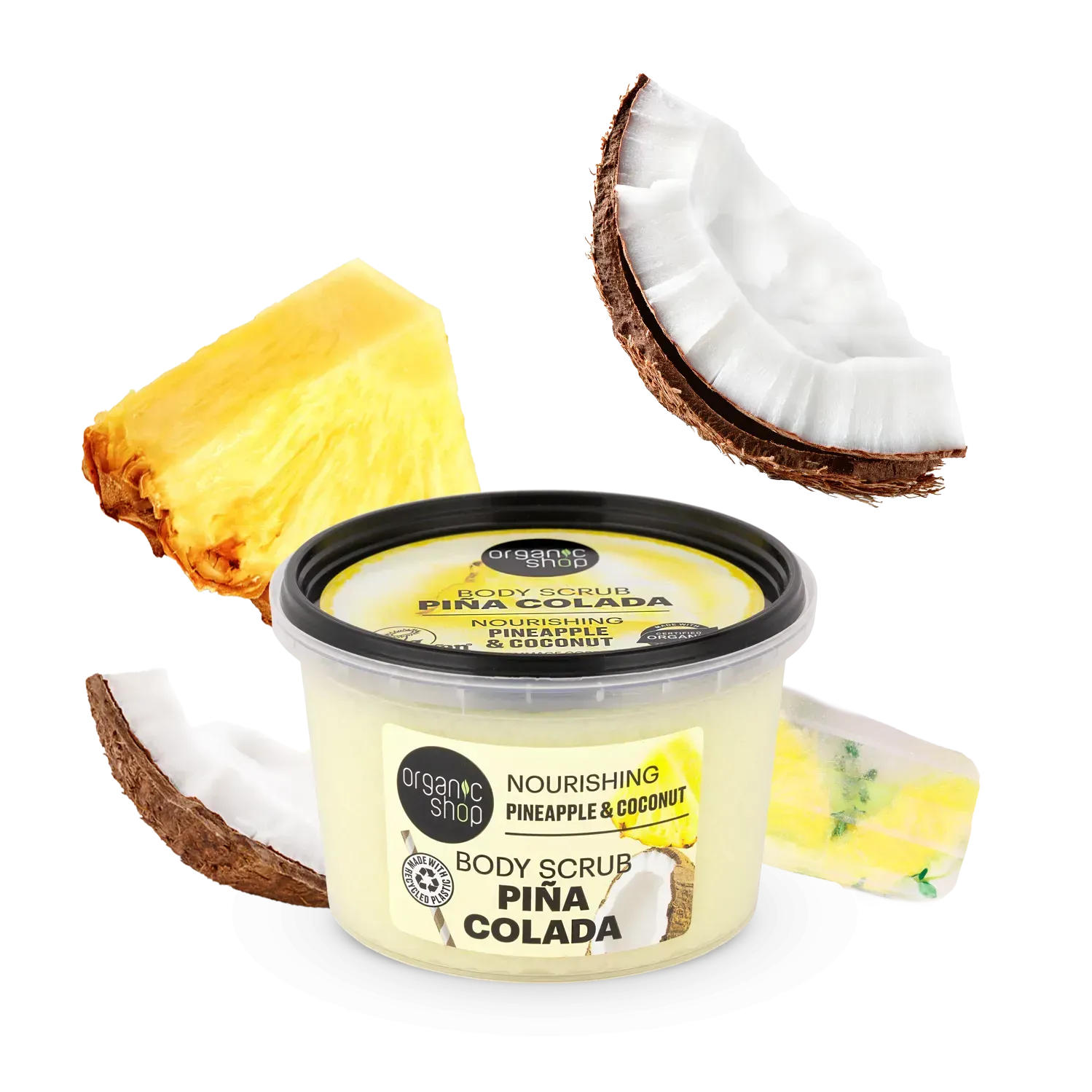 ORGANIC SHOP Скраб для тіла "PINA COLADA" Поживний Ананас і Кокос 250мл