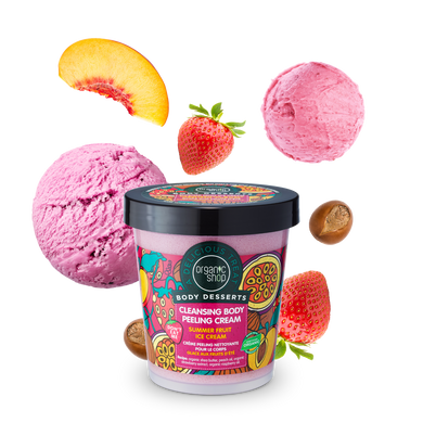 ORGANIC SHOP Body Desserts Очищуючий крем-пілінг для тіла Summer Fruit Ice Cream 450мл