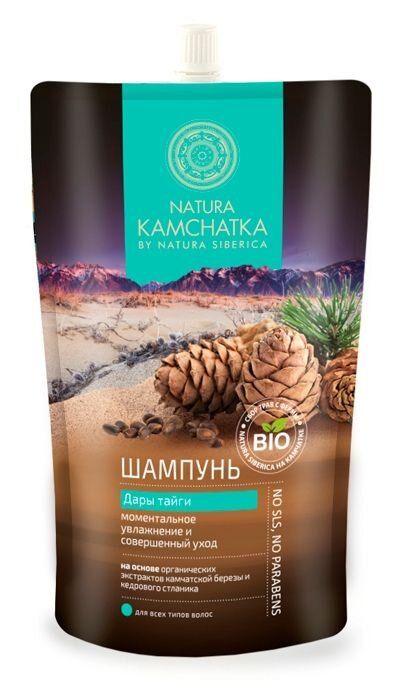 Natura Kamchatka Шампунь для волосся "Дари Тайги Миттєве зволожння та Досконалий догляд" Дой-пак 500мл