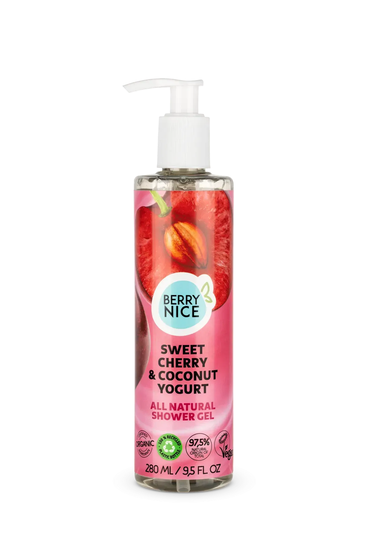 BERRY NICE Гель для душу Натуральний Черешня і Кокосовий йогурт 280мл