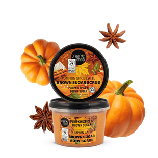 ORGANIC SHOP Скраб для тіла "Pumpkin spice & Brown sugar" Гарбузове латте зі спеціями 250мл