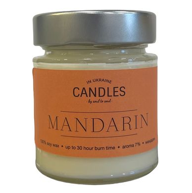 CANDLES IN UA Аромасвічка MANDARIN (мандарин) 120г